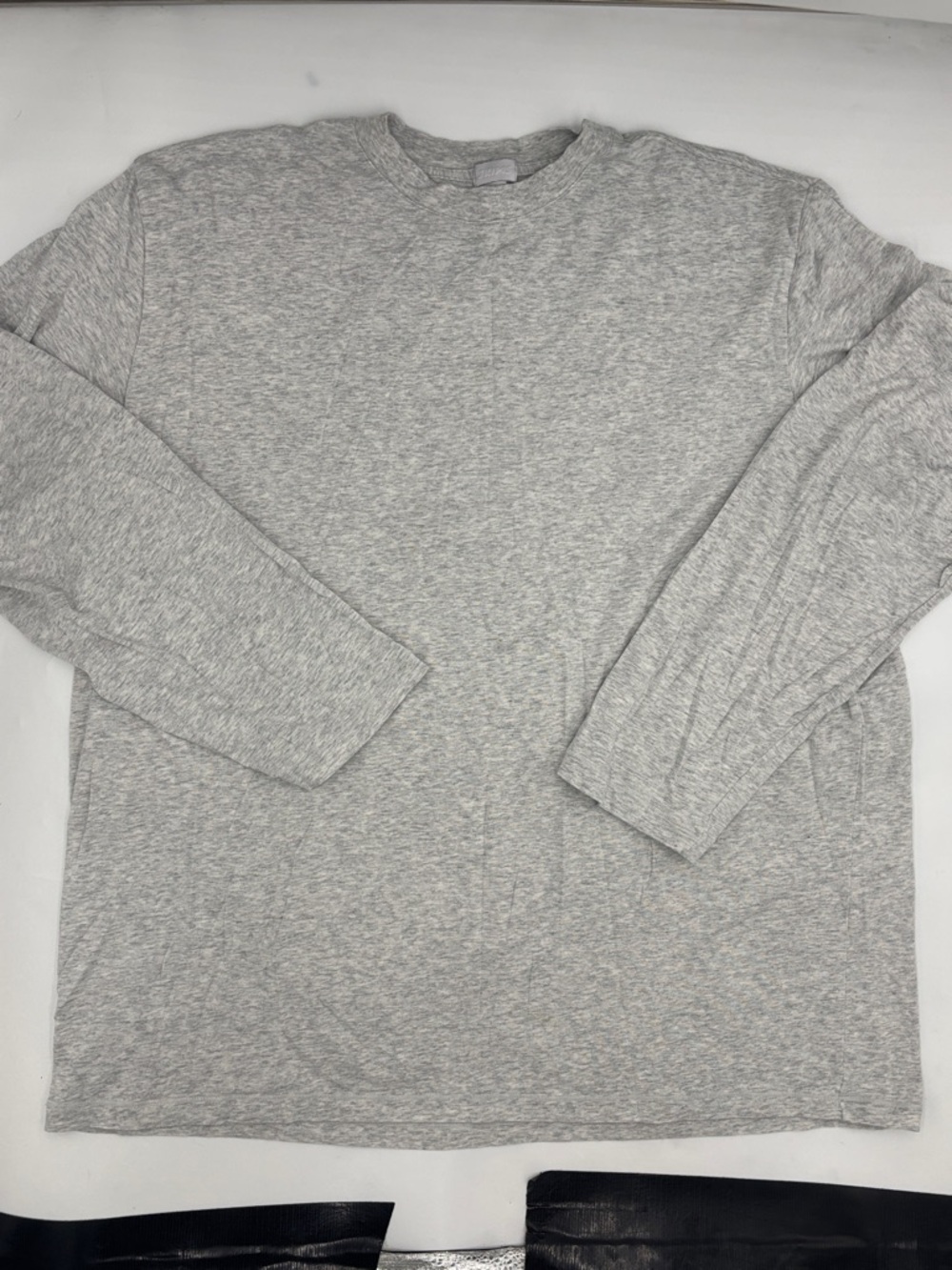 SKIMS Boyfriend Long Sleeve T-Shirt in Light Heather Grey